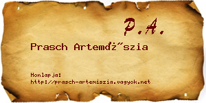 Prasch Artemíszia névjegykártya